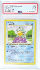 V1976: 1999: Squirtle: 63/102: 1ST Edition: Game: PSA: 9: MINT: 103769520
